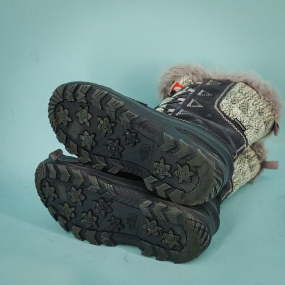 The North Face Size 5 Shellista Heatseeker Lace Up Faux Fur Snow Winter Boots - Picture 6 of 7